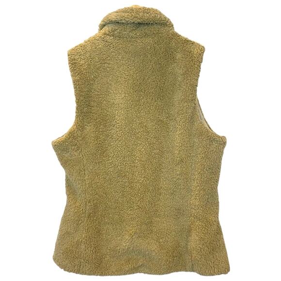Patagonia Los Gatos Zip Up Fleece Vest Womens M Khaki Outdoor Slow Fashion Fuzzy - Picture 4 of 13
